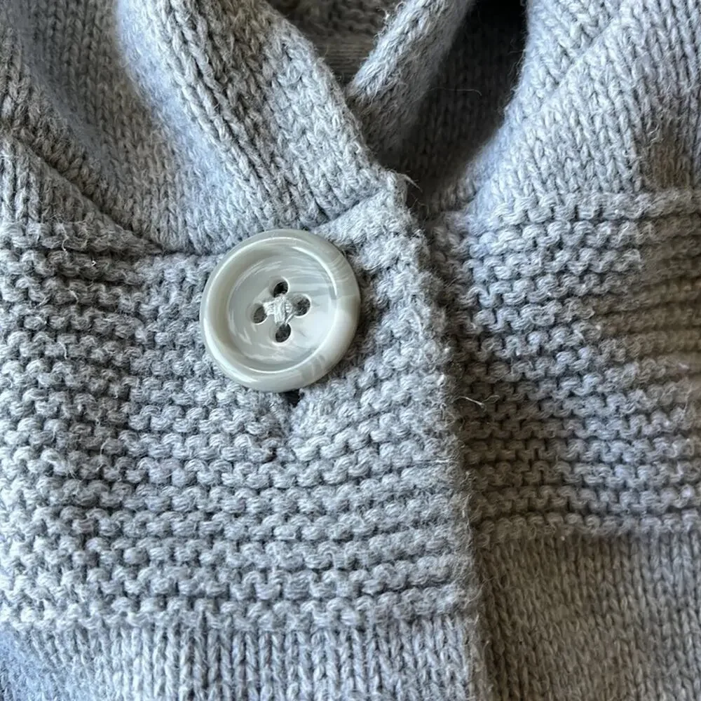Gap toddler heather gray cotton knit sweater coat 4T